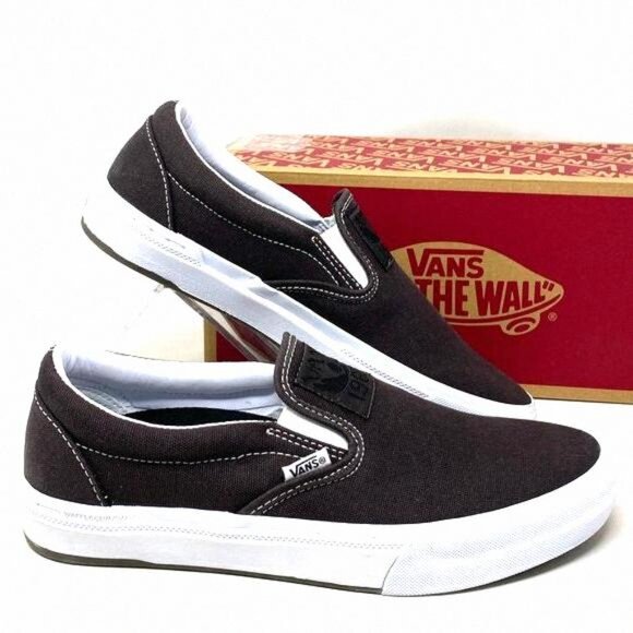 VANS BMX Slip On Shoe x Dakota Roche Women Size VN0005V1NWH Brown Canvas Casual - Picture 1 of 13